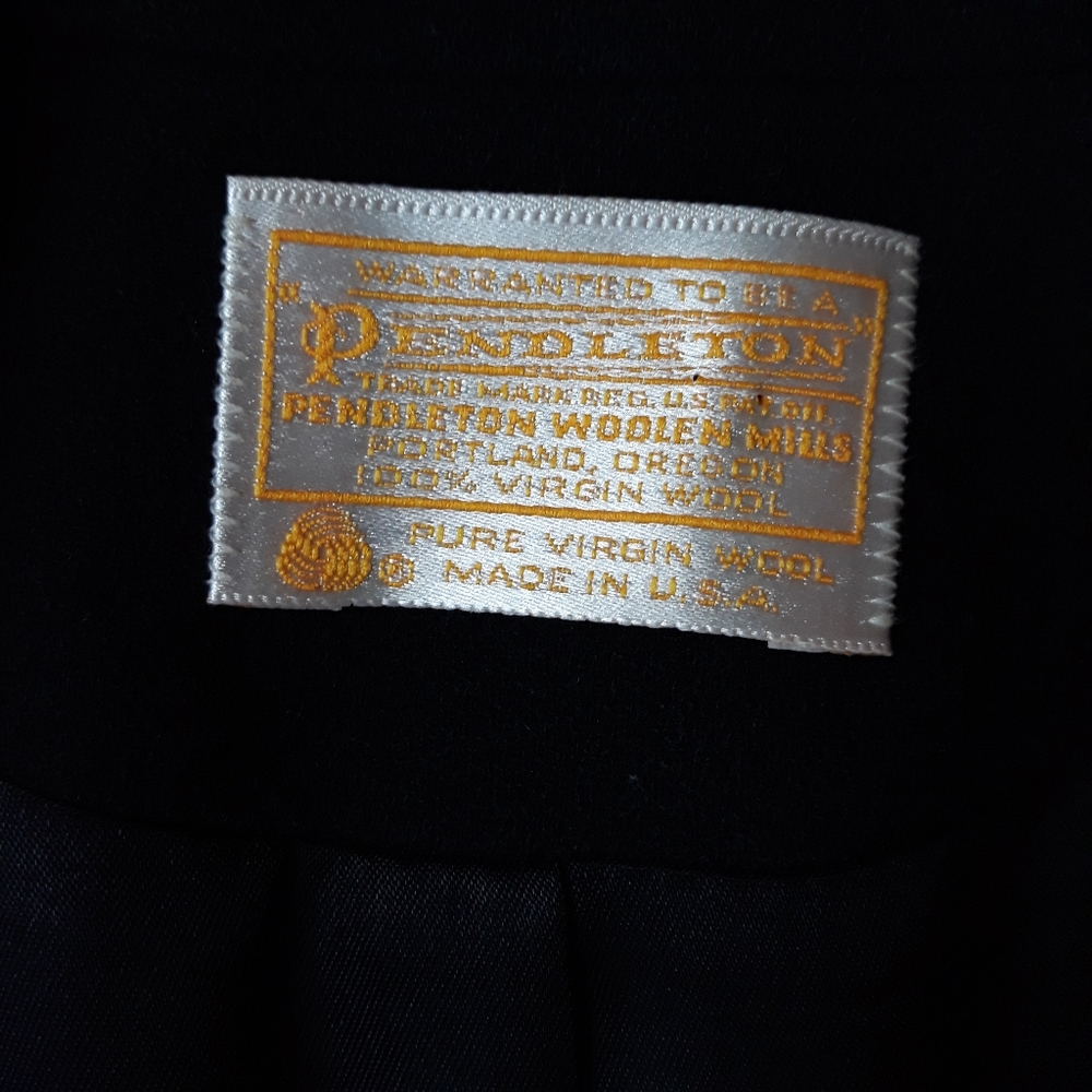 Pendleton Black 1- Button 100% Virgin Wool Blazer - image 2